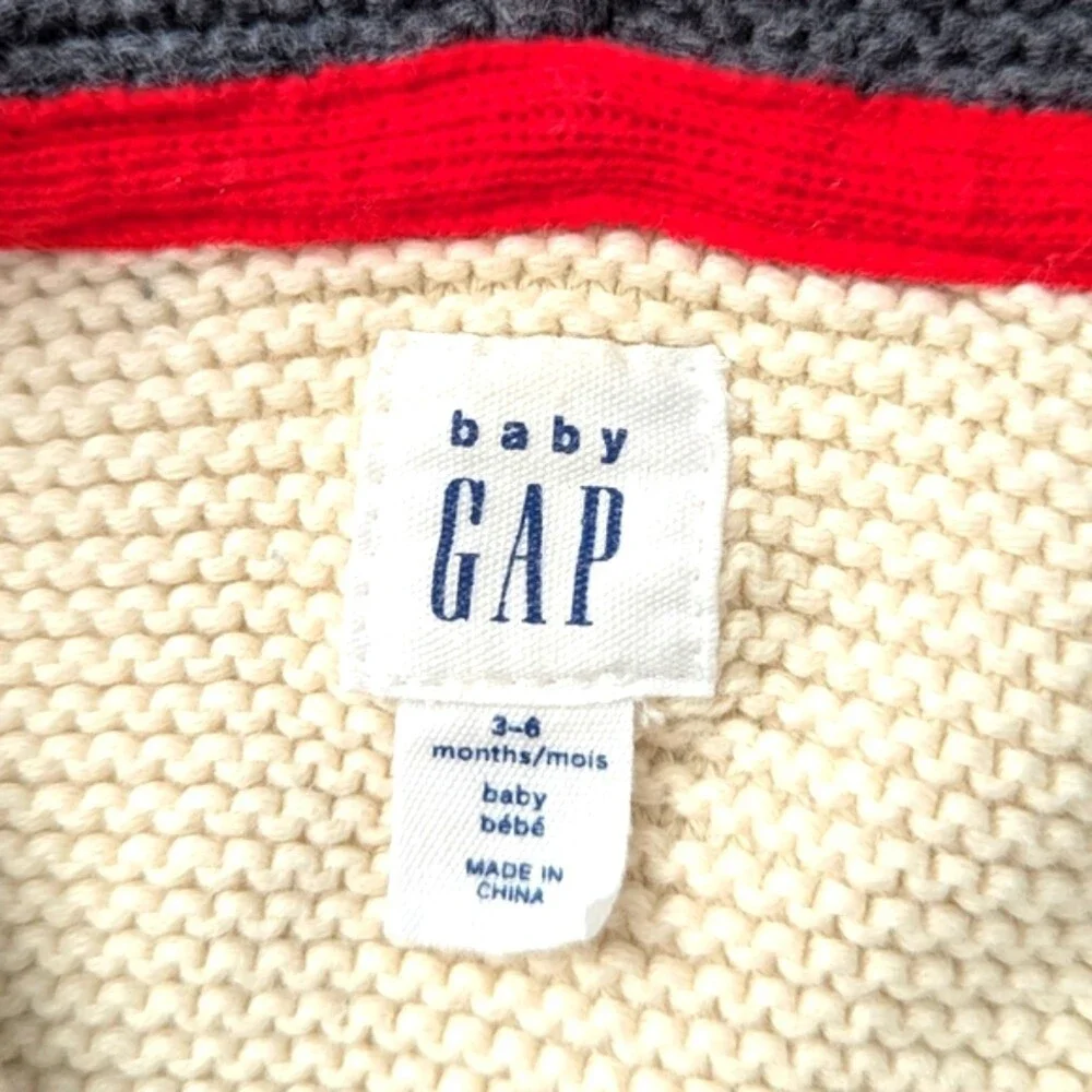 Baby GAP (3-6 Months) Knit Button Down Shark Sweater/Jacket